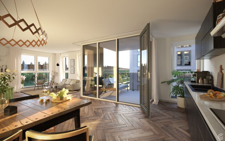 CG-Presentations - Architectuur, Artist Impressions, Plattegronden - Allure - AI BlokC Type 5 Bnr14-Woonk def2