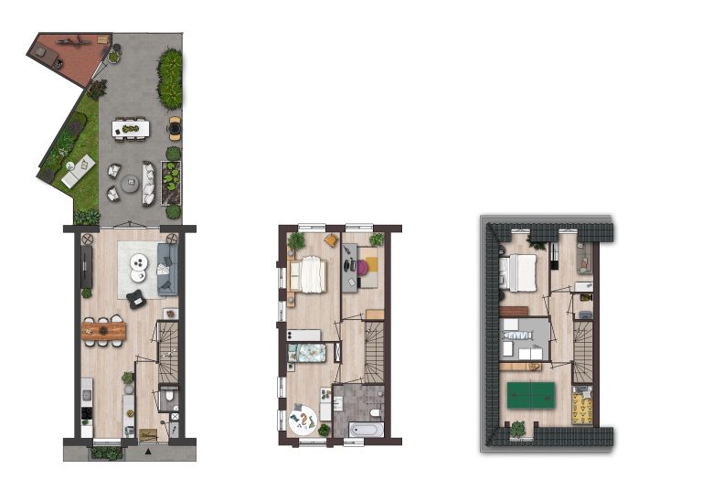 CG-Presentations - Architectuur - Jutfasehof Type-A1 Bouwnr 07 Totaal