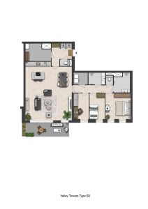 CG-Presentations - Architectuur - Plattegronden - Valley Towers - Jutsefasehof - Plattegrond-Valley-Towers-Type-B2