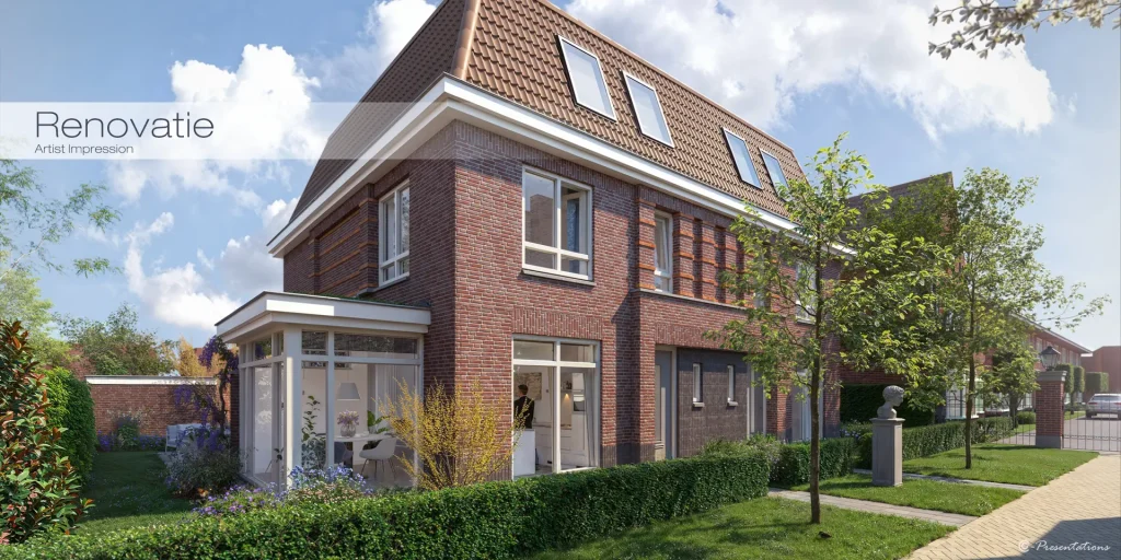Artist impressions voor renovatie van een bestaand gebouw