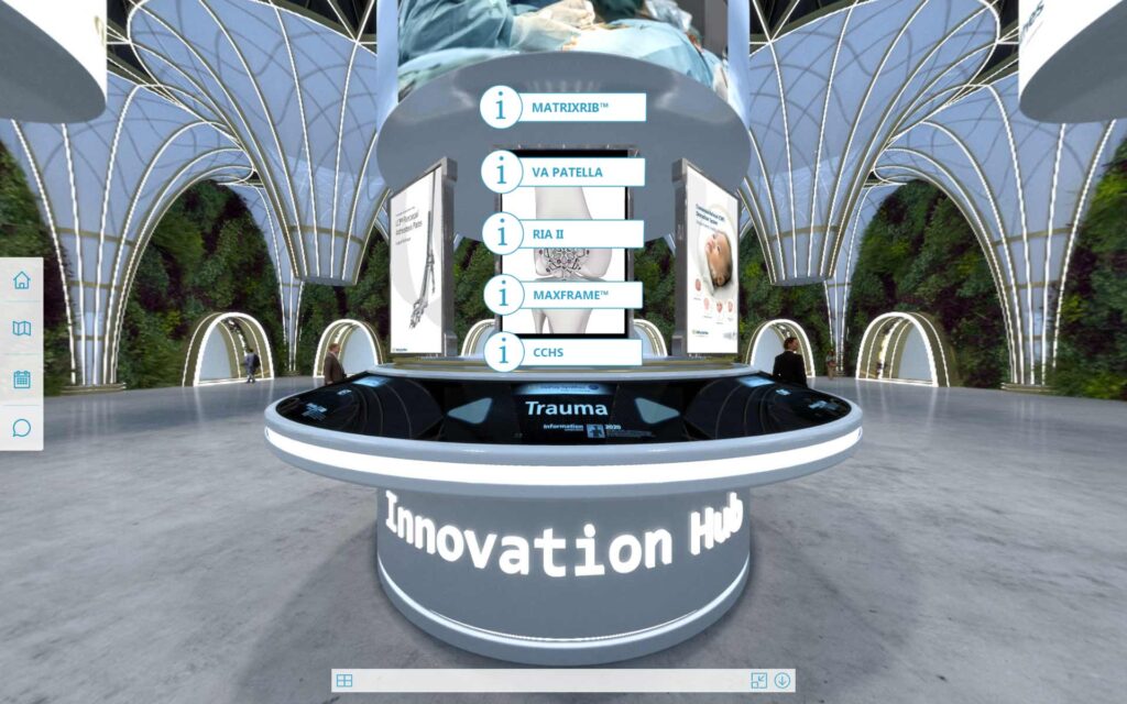 Innovation Desk in de virtuele beursstand van Johnson & Johnson Davos