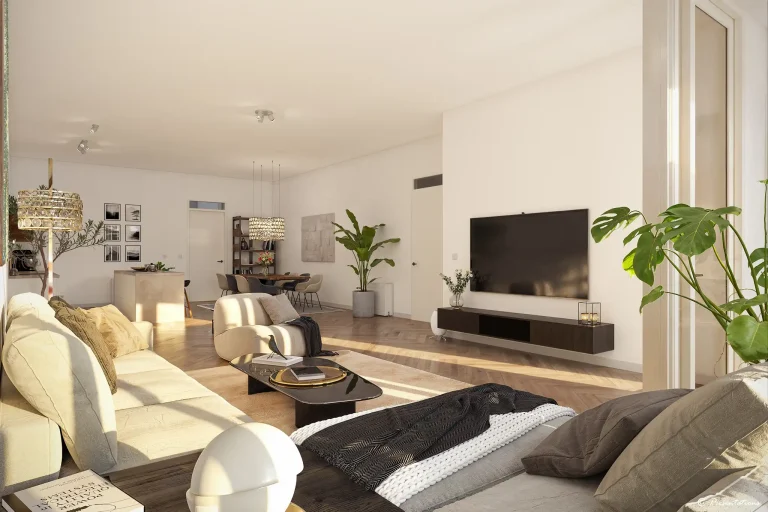 Interieur impressie van de woonkamer van een woning in Zelhem