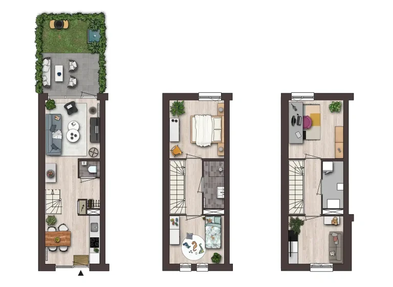 Sfeerplattegrond voor woningverkoop en Funda
