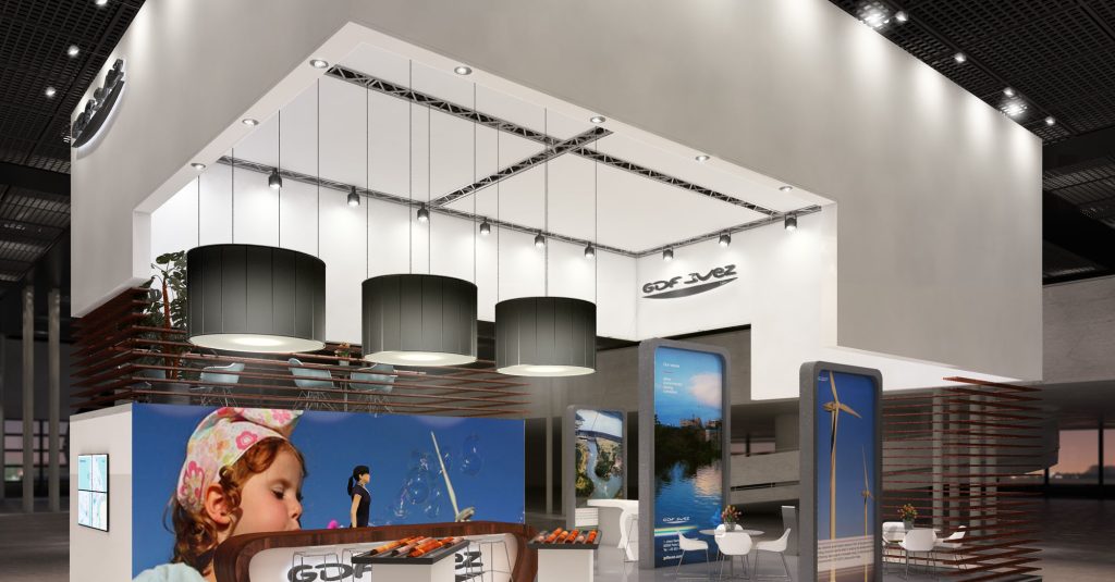 3D beursstand Impressie voor GDF Suez – standbouw Outstand