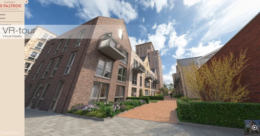 VR-tour als interactieve visualisatie binnen een vastgoed project